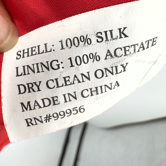 Shoshanna April Tiered Silk Dress Womens Size 4 Red Ruffle Mini Sleeveless Party - Picture 6 of 9